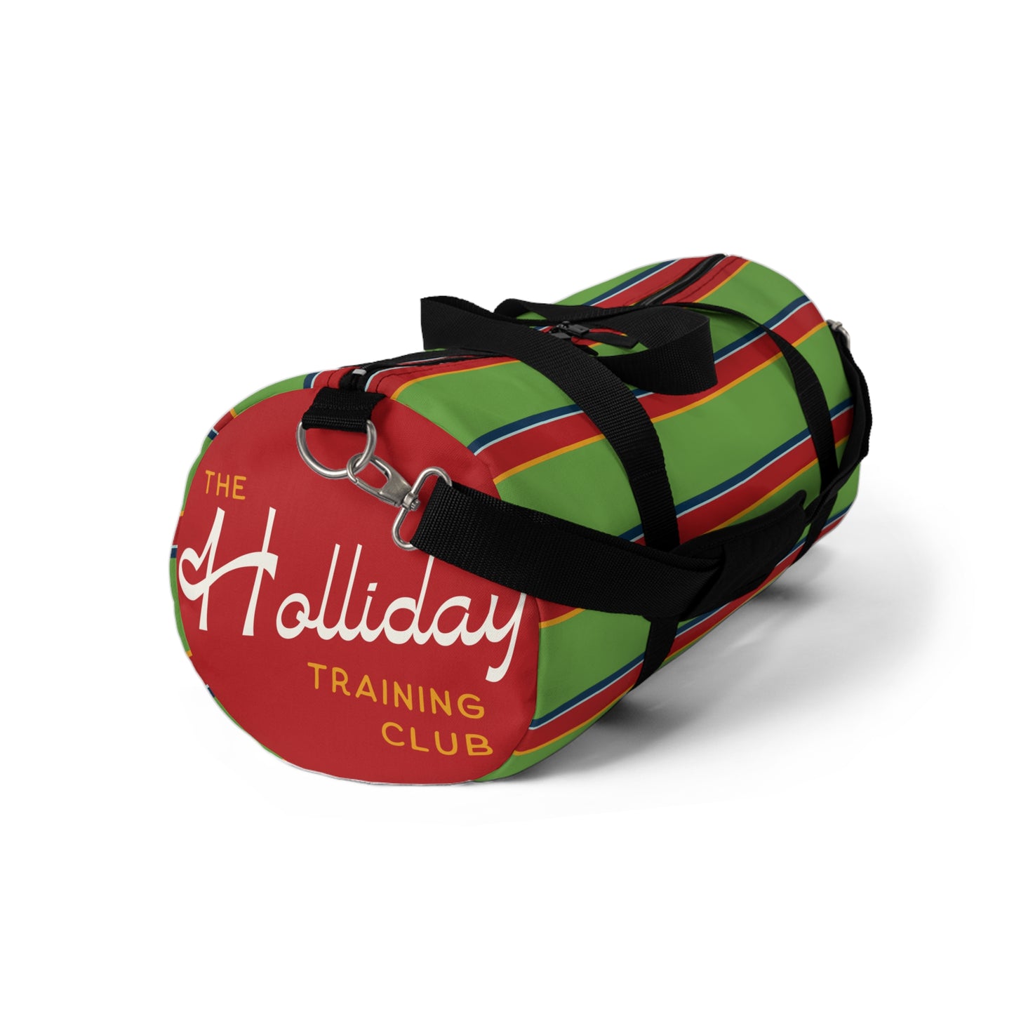 Green Holliday Striped Athletic Duffel Bag