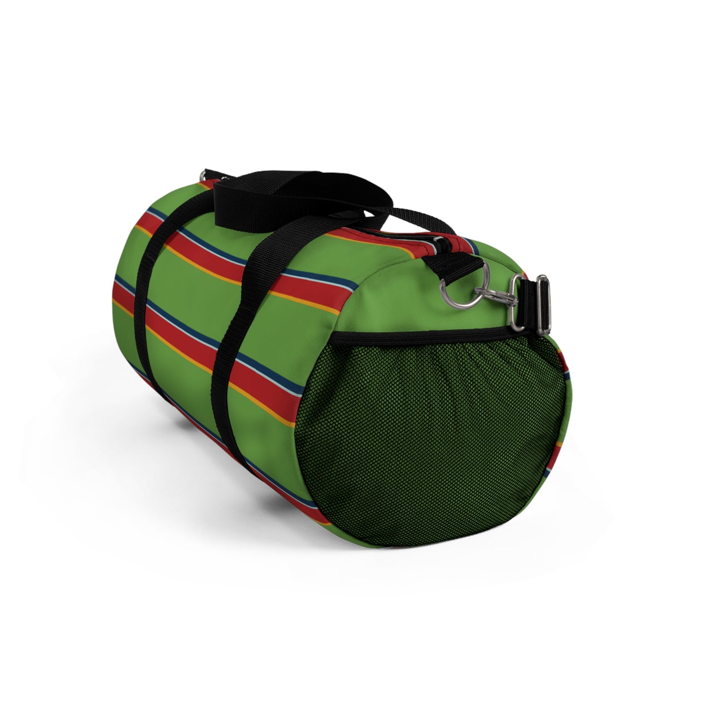 Green Holliday Striped Athletic Duffel Bag