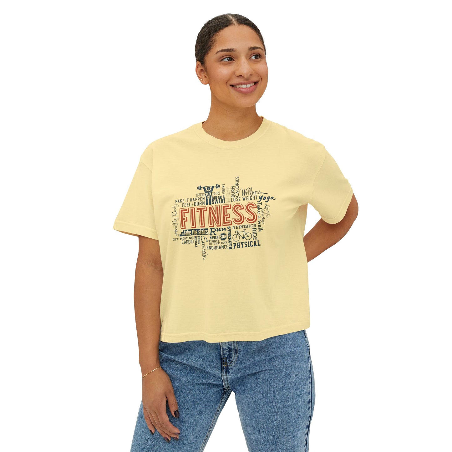 Boxy Tee - Fitness Crop Top for Women