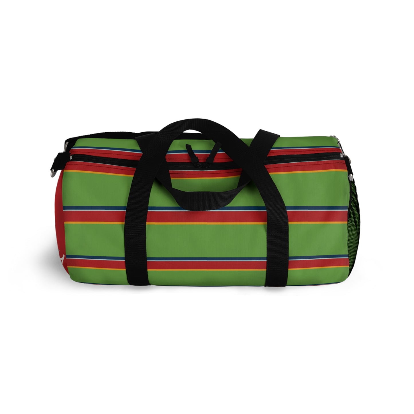 Green Holliday Striped Athletic Duffel Bag