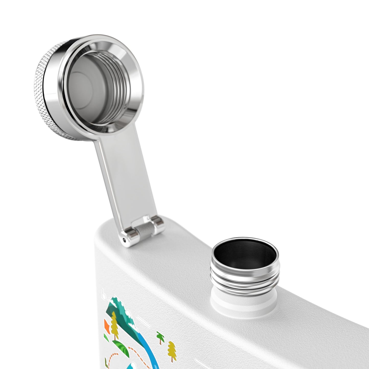 Get Outside Adventure-Stainless Steel Flask - 6oz Camping Gift