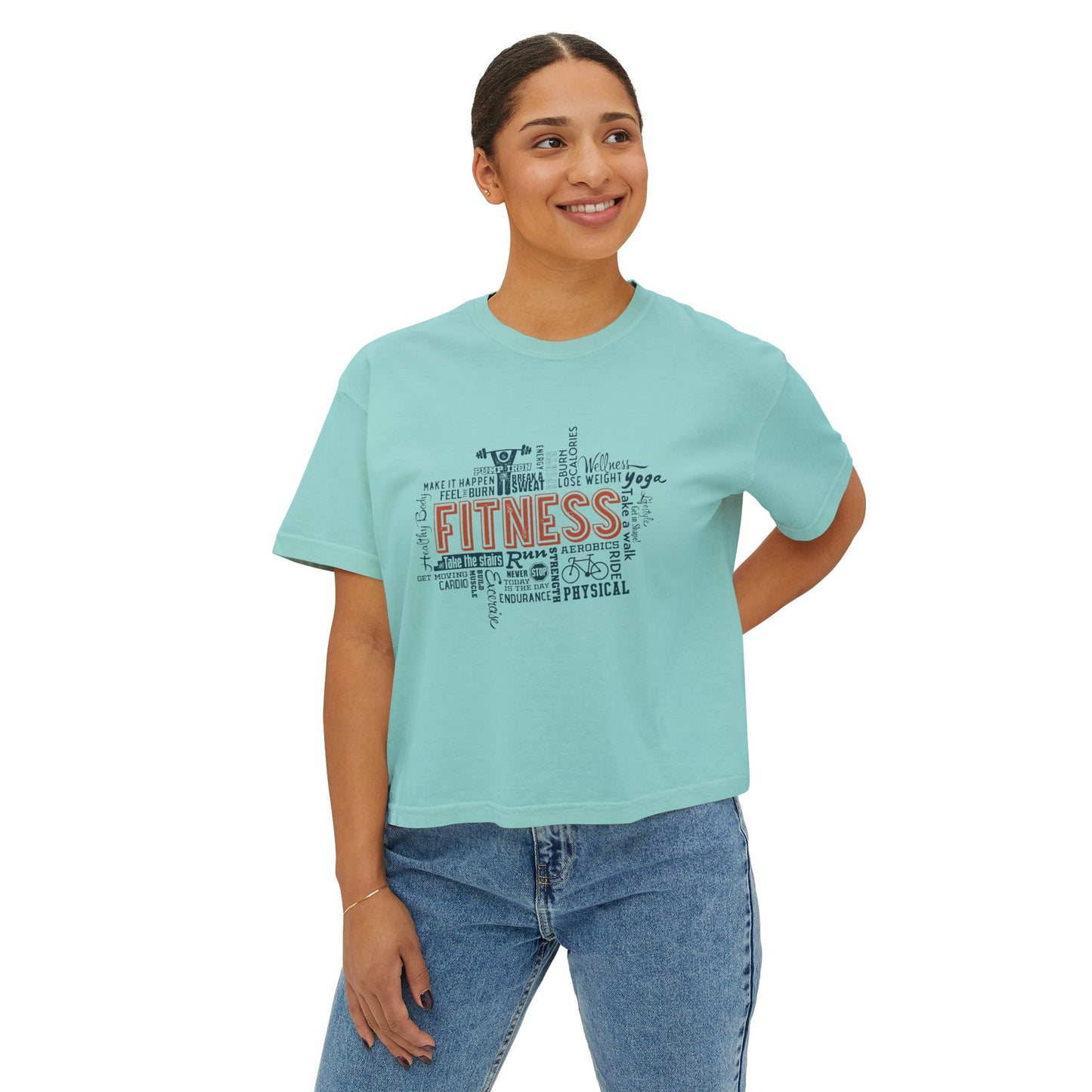 Boxy Tee - Fitness Crop Top for Women