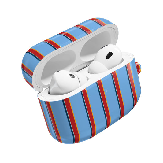 Holliday Striped AirPod Case - Blue