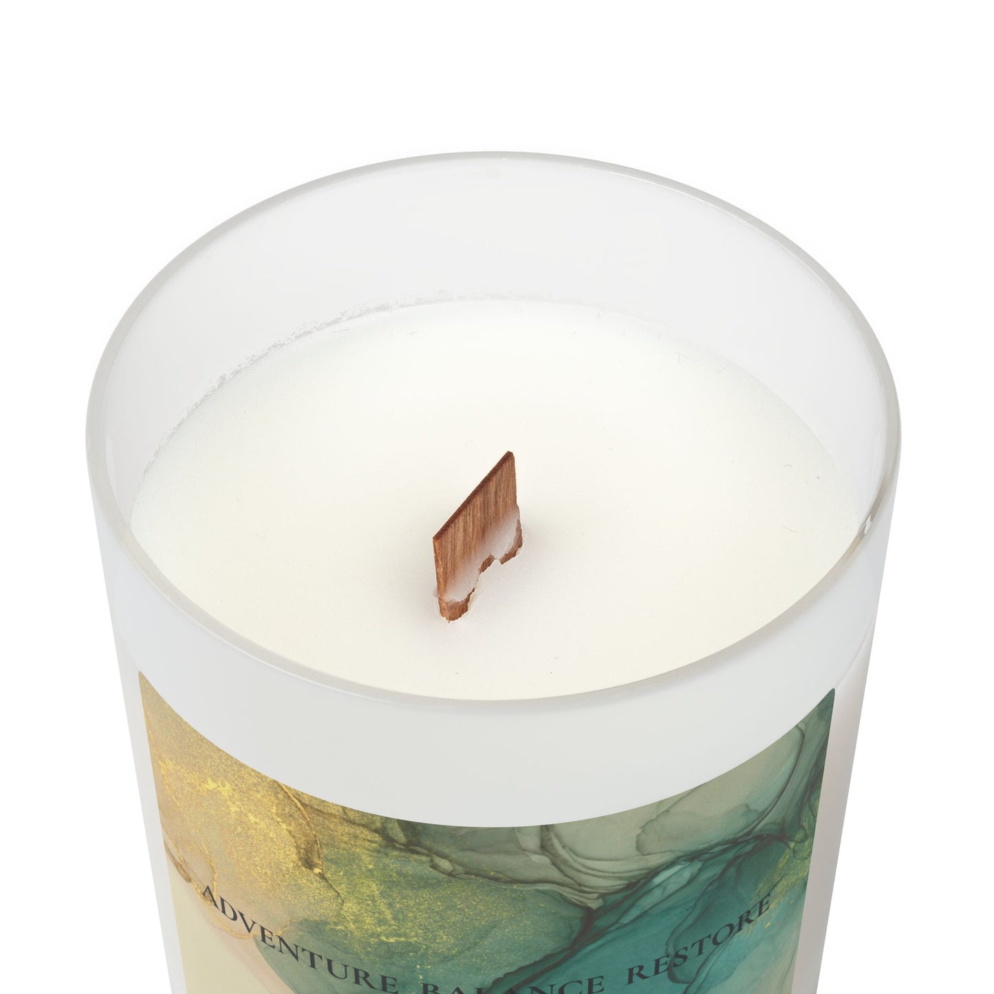 Adventure Balance Restore Frosted Glass Candle — Exhale:  Lavender Scent, 11oz