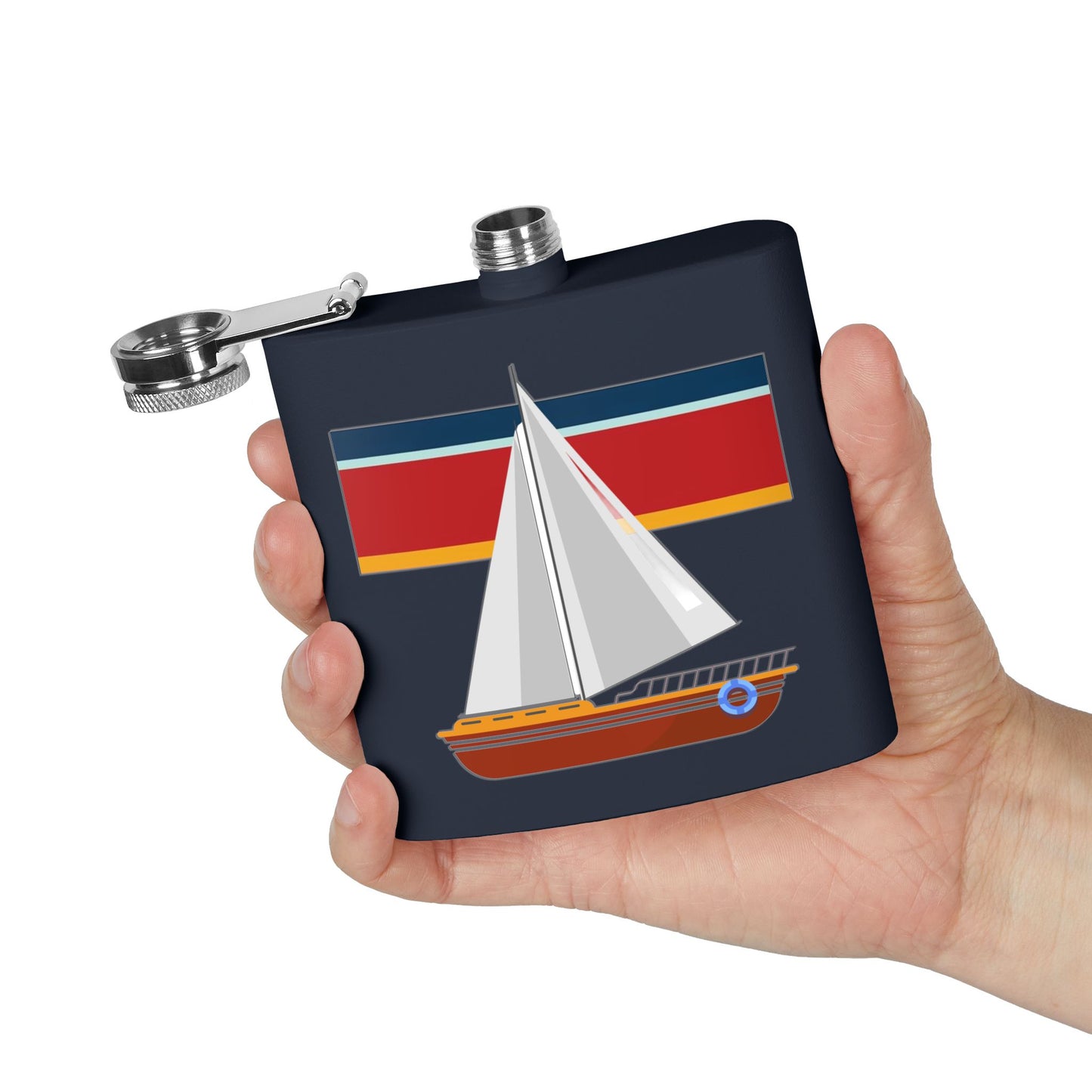 Holliday Boating - 6oz Stainless Steel Flask