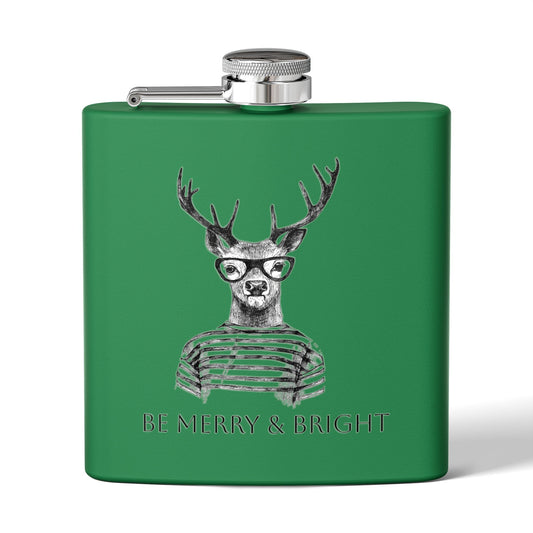 The Merry Stag: - 6oz Stainless Steel Flask