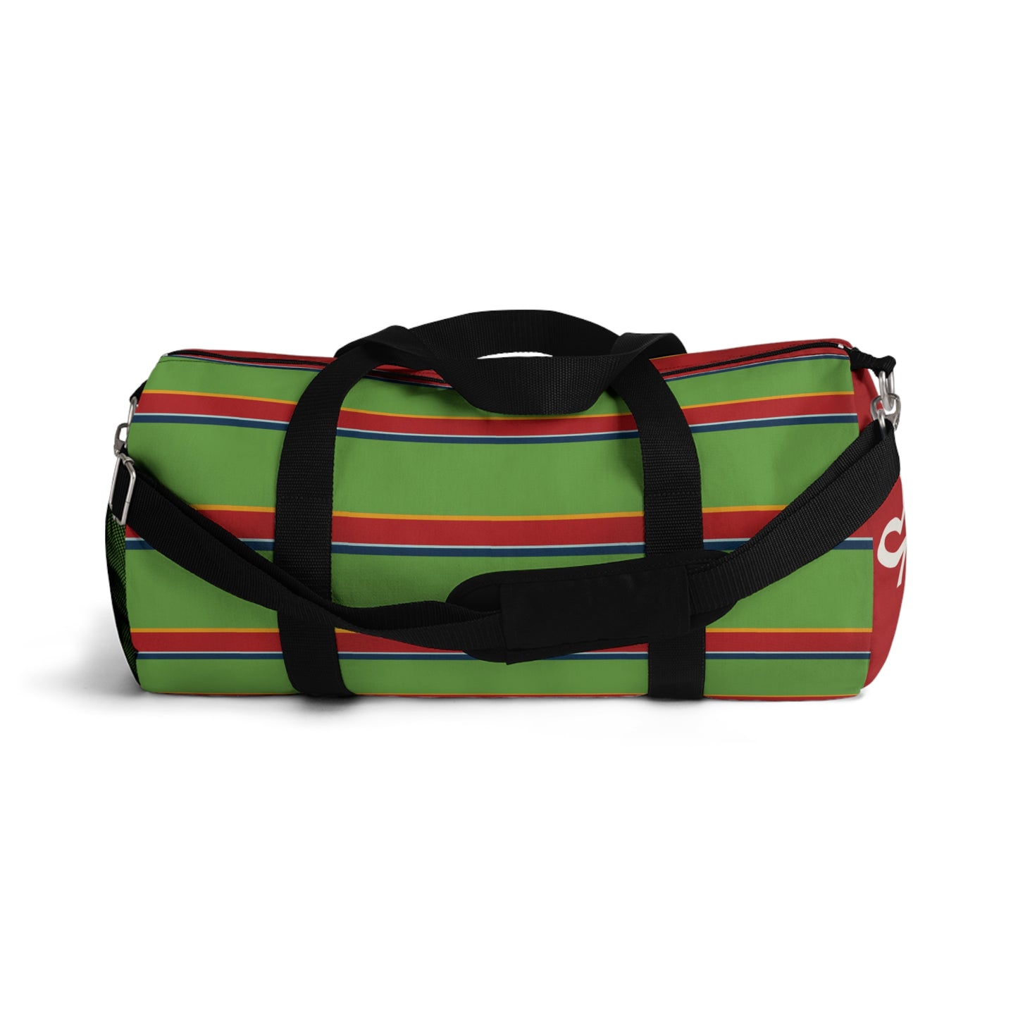 Green Holliday Striped  Athletic Duffel Bag