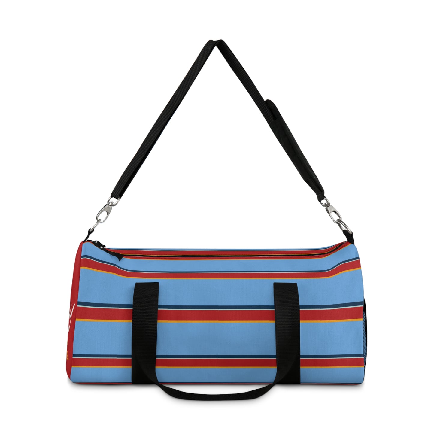 Blue Holliday Striped  Athletic Duffel Bag