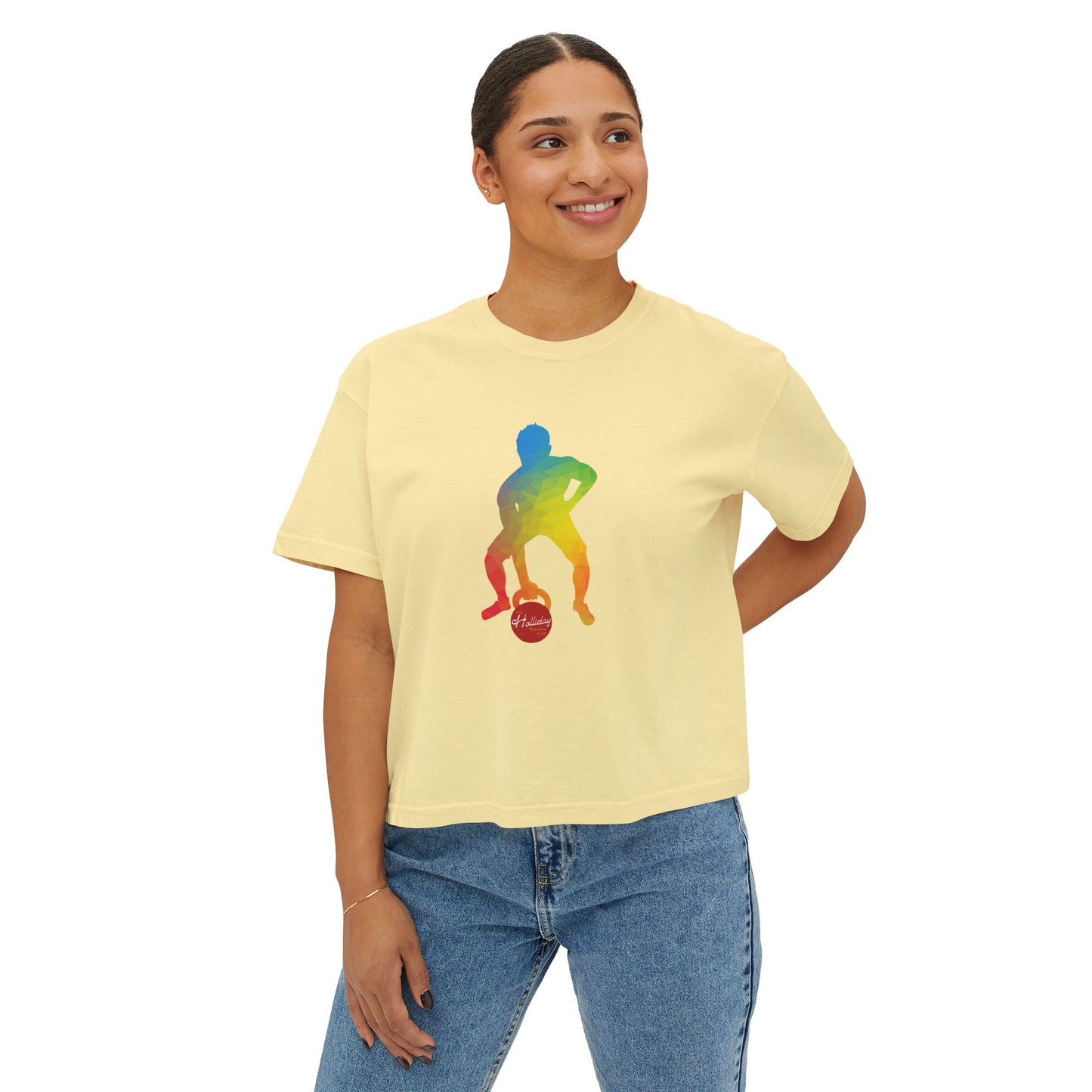 Lift Up Boxy Tee - Holliday Fitness Crop Top
