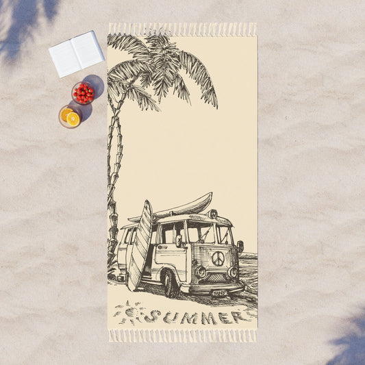 Surf Boho Towel -  Natural Island Coastal Design Series