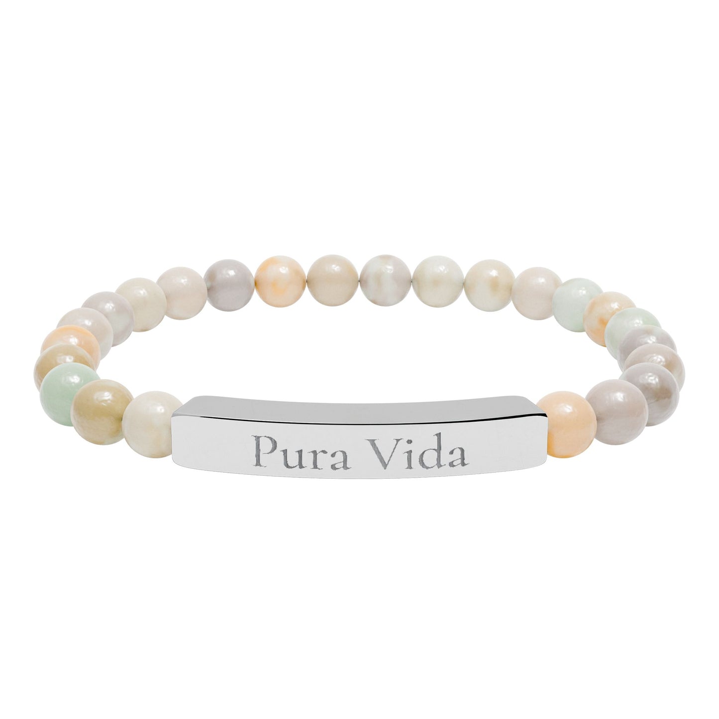 Pura Vida Natural Stone Stretch Bracelet | SALT COLLECTION | Hollidays