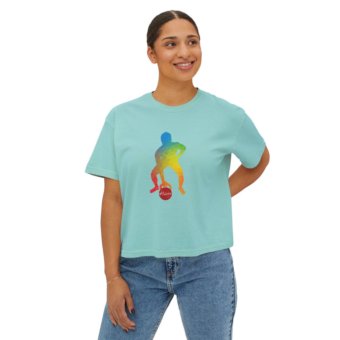 Lift Up Boxy Tee - Holliday Fitness Crop Top