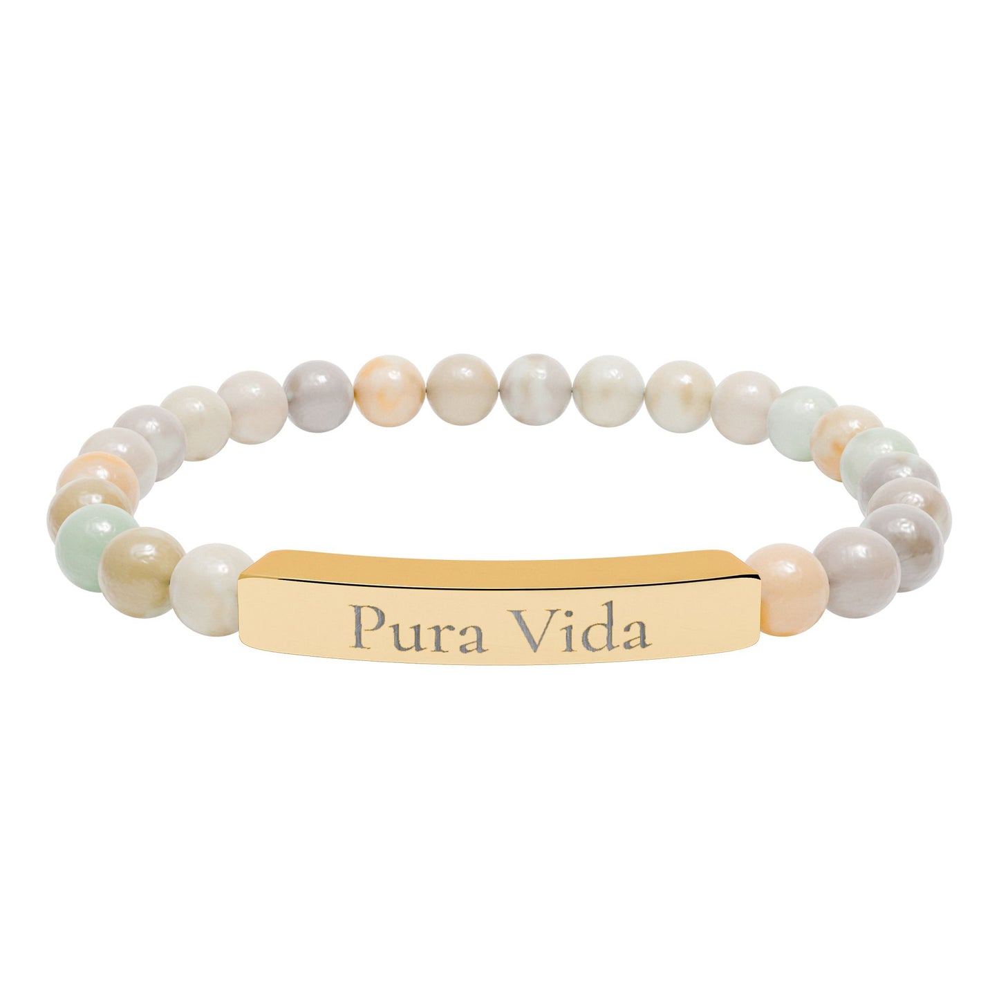 Pura Vida Natural Stone Stretch Bracelet | SALT COLLECTION | Hollidays