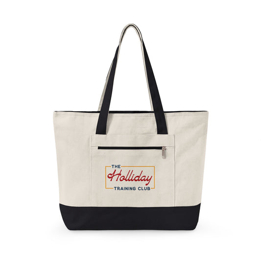 Charleston 1980s Zippered Canvas Tote — The Holliday Training Club Logo