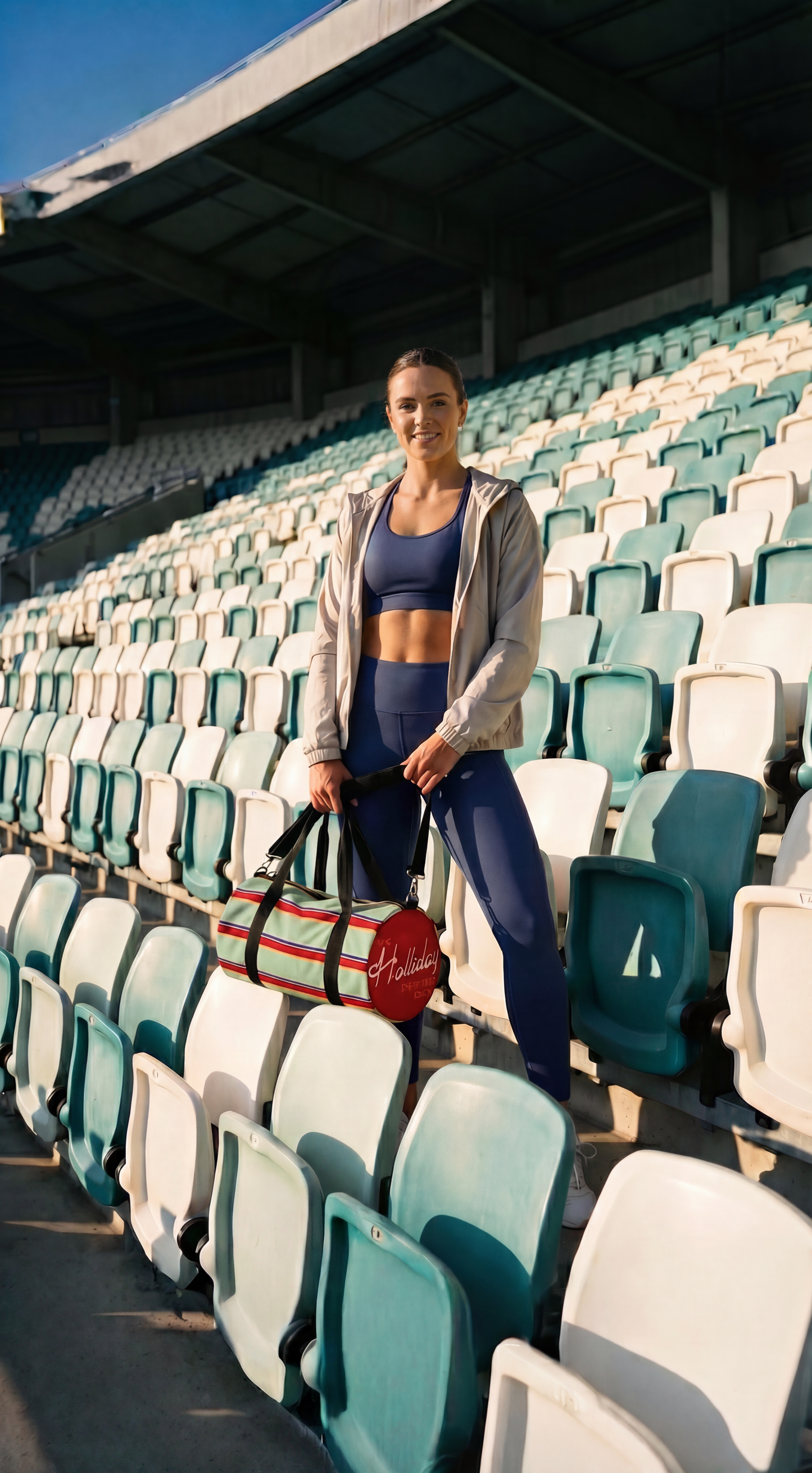 CORE Everyday Stripe Duffel — Sage