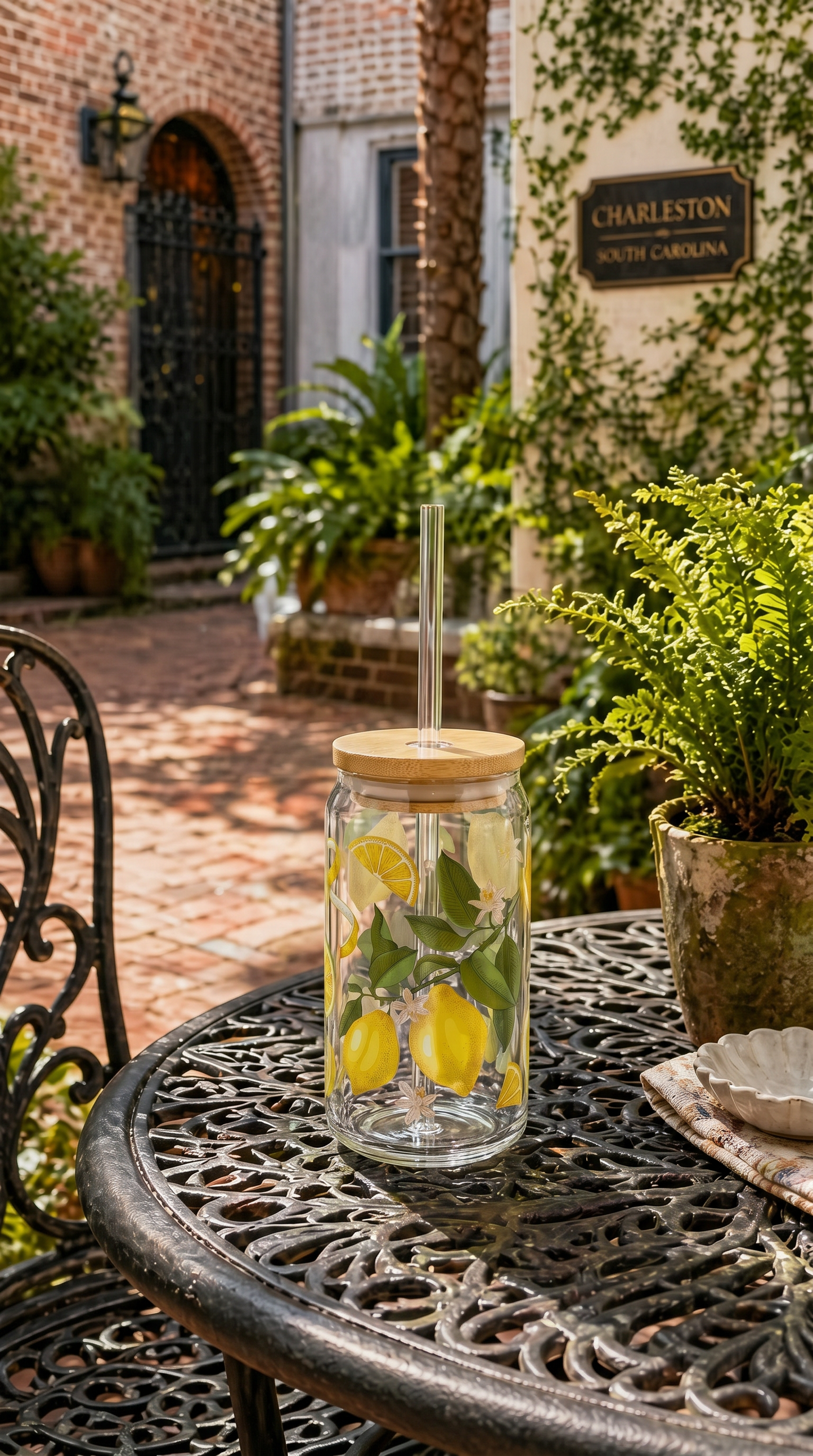 Lemon Sipper Glass — 16oz | LOWCOUNTRY | Hollidays