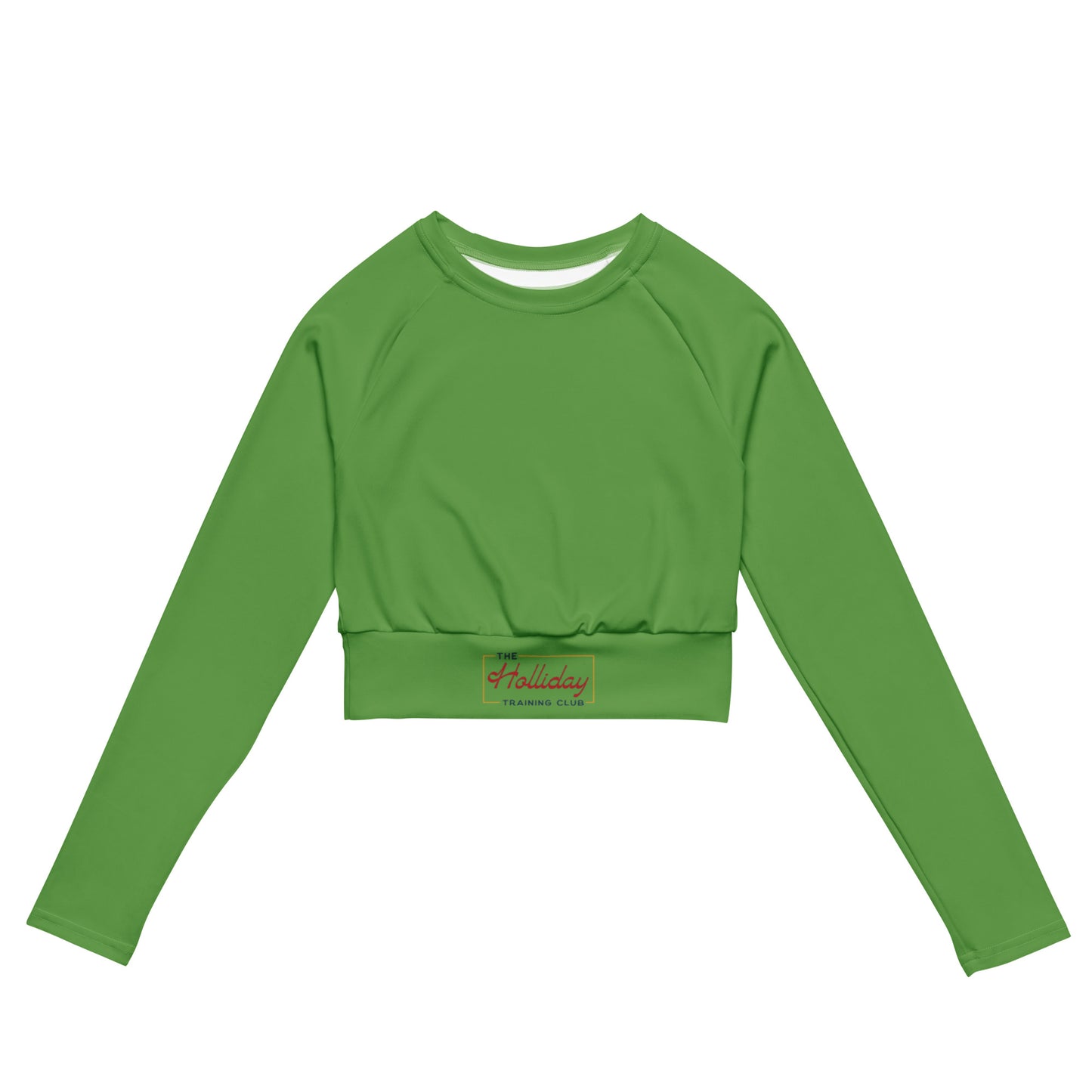 Green Recycled Long-sleeve Holliday Crop Top